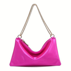 Satin Chain Strap Shoulder Bag Evening Clutch Purse