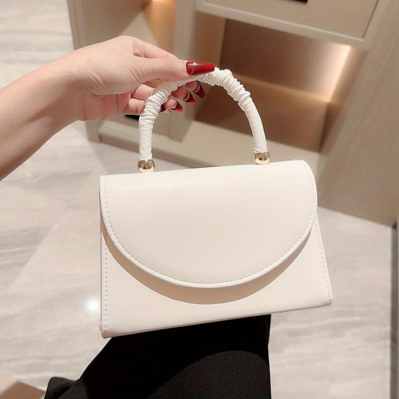 Minimalist Evening Bag Ruched Handle Clutch Purse Handbag Wedding Party