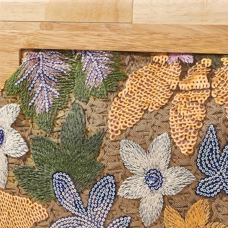 Flower Sequins Clutch Bag Glitter Storage Bag for Party