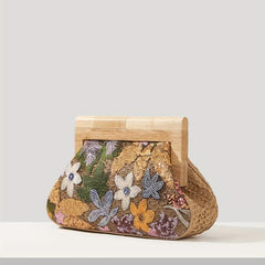 Flower Sequins Clutch Bag Glitter Storage Bag for Party