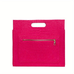 Crocodile Embossed Felt Handbag Women's Clutch Purse