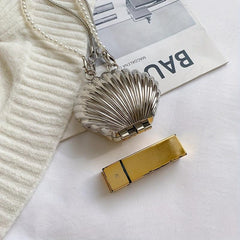 Metal Shell Evening Bag Novelty Crossbody Lipstick Bag