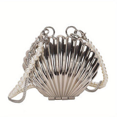 Metal Shell Evening Bag Novelty Crossbody Lipstick Bag