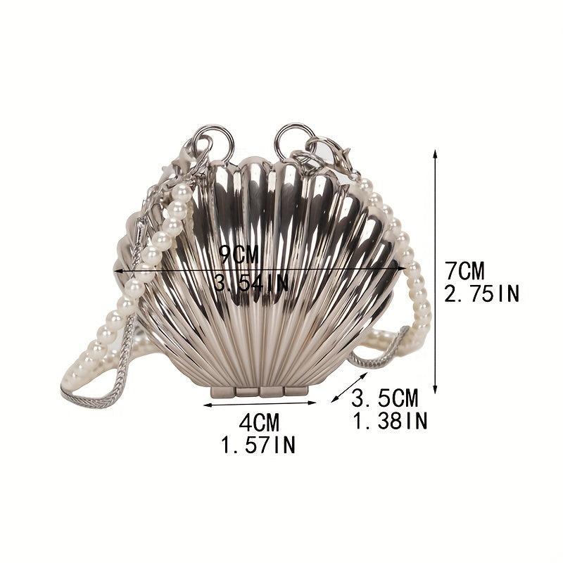 Metal Shell Evening Bag Novelty Crossbody Lipstick Bag