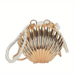Metal Shell Evening Bag Novelty Crossbody Lipstick Bag