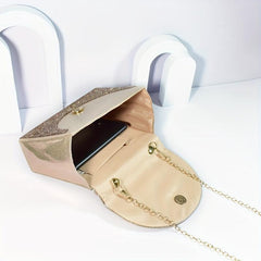 Rhinestone Glitter Top Handle Evening Bag