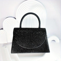 Rhinestone Glitter Top Handle Evening Bag