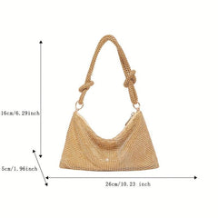 Rhinestone Evening Hobo Bag for Women