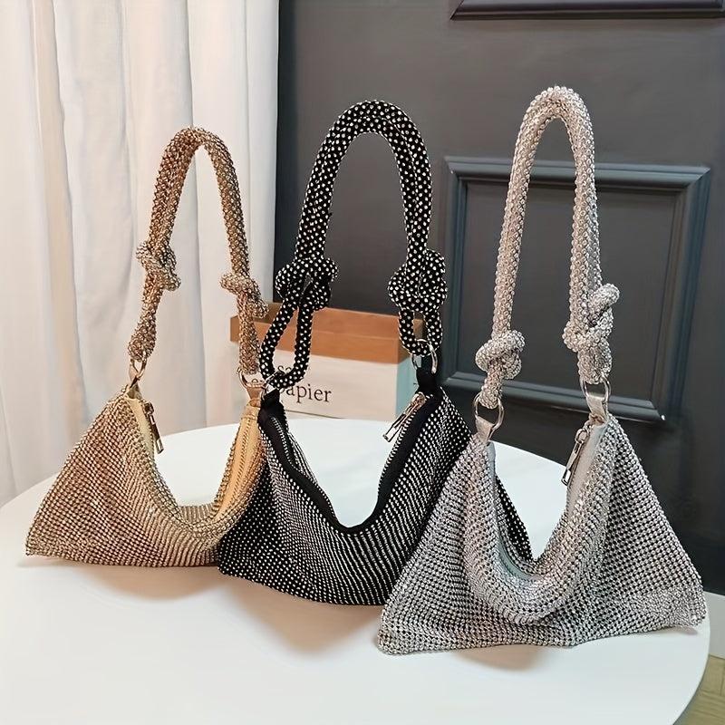 Rhinestone Evening Hobo Bag for Women