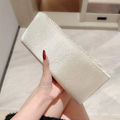 Pleated Envelope Chain Clutch Elegant Evening Bag