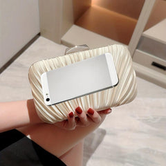 Satin Glitter Evening Bag Square Handbag