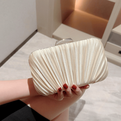 Satin Glitter Evening Bag Square Handbag