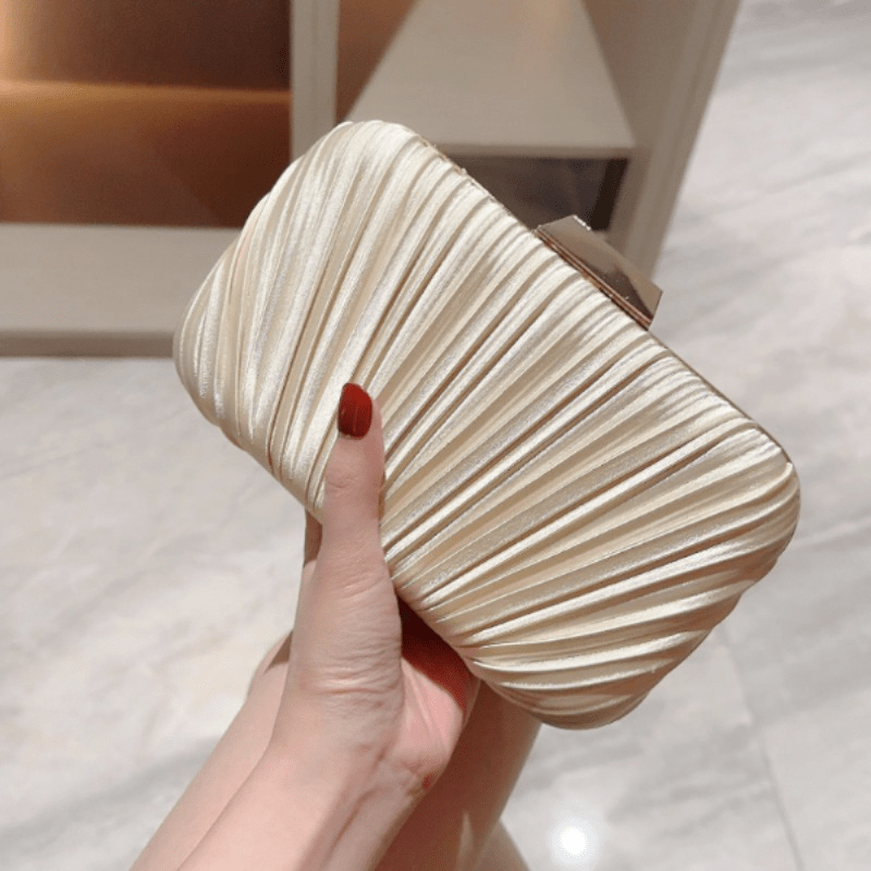 Satin Glitter Evening Bag Square Handbag