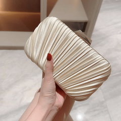 Satin Glitter Evening Bag Square Handbag
