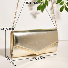 Metal Decor Clutch Bag For Party Shoulder Bag