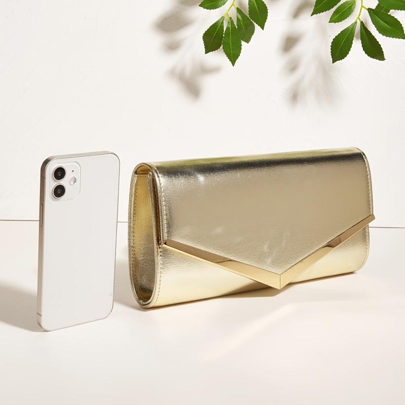 Metal Decor Clutch Bag For Party Shoulder Bag