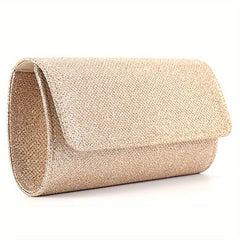 Rhinestone Glitter Chain Clutch Elegant Acrylic Flap Bag
