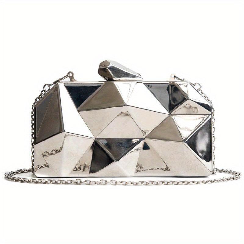 Glitter Event Clutch Bag Metal Chain Crossbody Bag Waterproof Party Bag