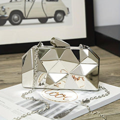 Glitter Event Clutch Bag Metal Chain Crossbody Bag Waterproof Party Bag