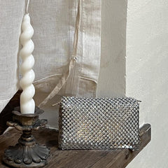 Vintage Rhinestone Clutch Evening Purse Wedding Party Prom