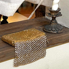 Vintage Rhinestone Clutch Evening Purse Wedding Party Prom