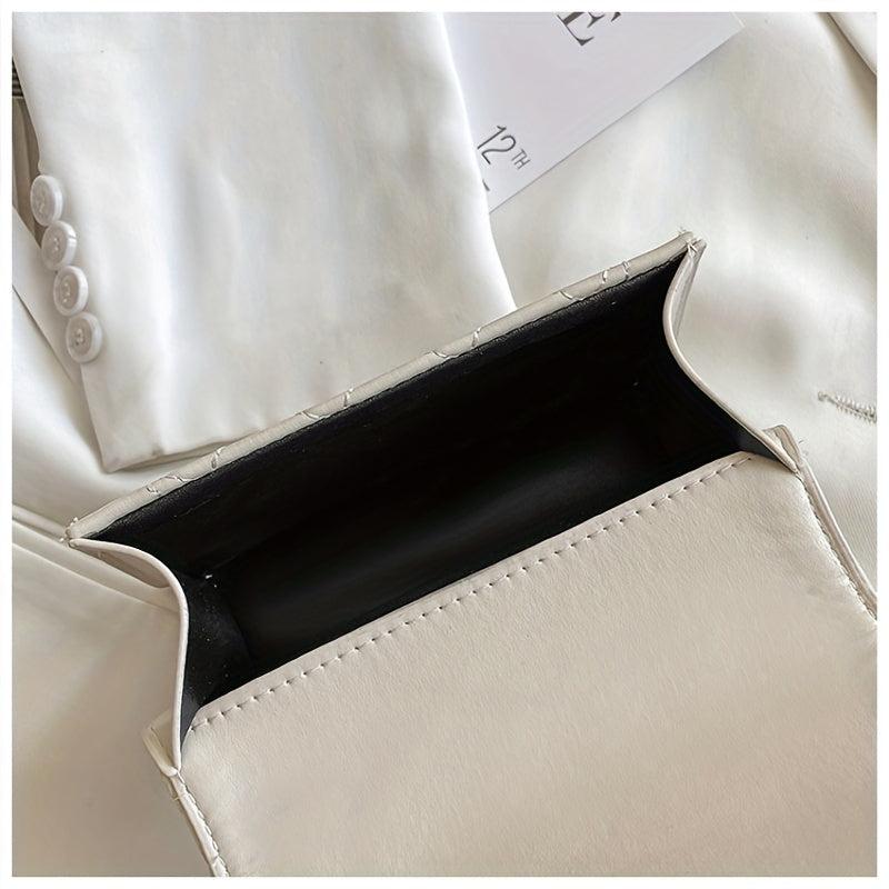 Mini Quilted Bow Decor Handbag Pearl Flap Purse Evening & Dinner Bag