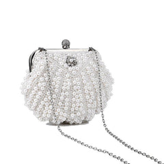 Faux Pearl Wedding Handbag Rhinestone Evening Purse Clutch