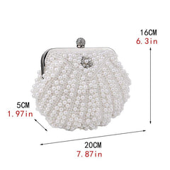 Faux Pearl Wedding Handbag Rhinestone Evening Purse Clutch