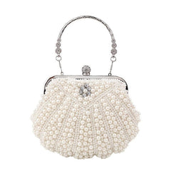 Faux Pearl Wedding Handbag Rhinestone Evening Purse Clutch