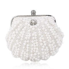 Faux Pearl Wedding Handbag Rhinestone Evening Purse Clutch