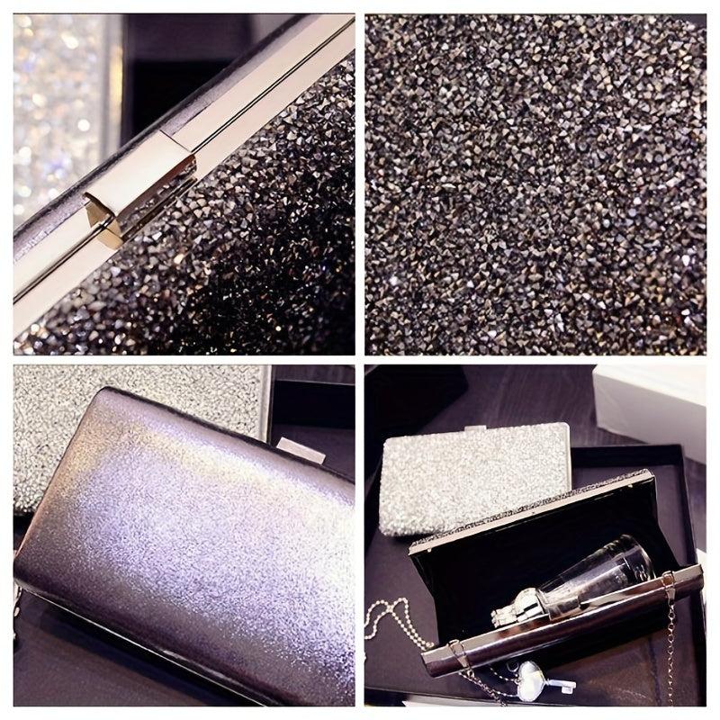 Sparkly Rhinestone Evening Bag Bling Clutch Handbag for Wedding Party