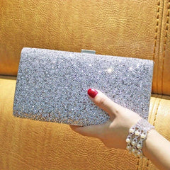 Sparkly Rhinestone Evening Bag Bling Clutch Handbag for Wedding Party