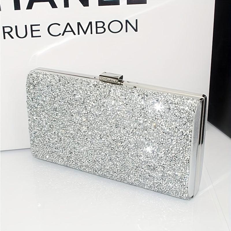 Sparkly Rhinestone Evening Bag Bling Clutch Handbag for Wedding Party