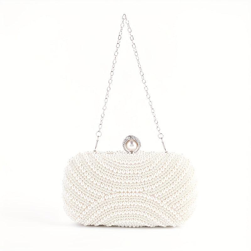 Pearl Evening Bag Clutch Handbag Chain Wedding Party Prom
