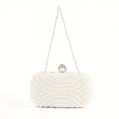 Pearl Evening Bag Clutch Handbag Chain Wedding Party Prom