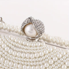 Pearl Evening Bag Clutch Handbag Chain Wedding Party Prom