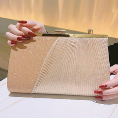 Sequins Ruched Evening Bag Glitter Clutch Purses For Women