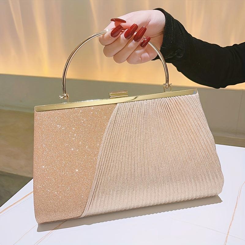 Sequins Ruched Evening Bag Glitter Clutch Purses For Women