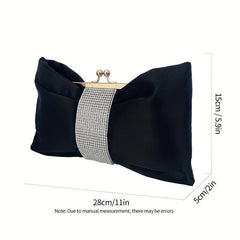 Rhinestone Clutch Bag Metal Chain Handbag