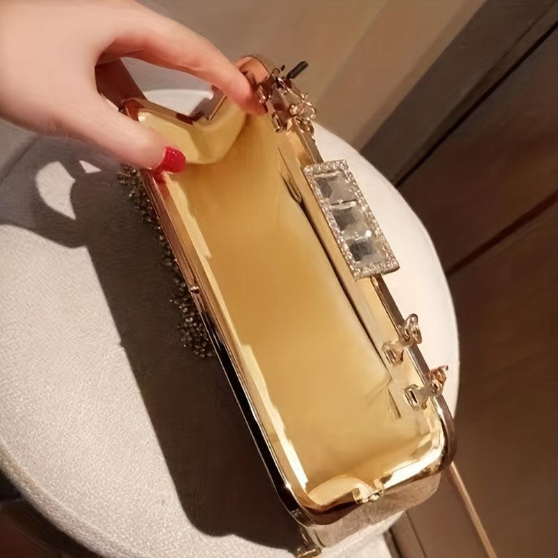 Glitter Rhinestone Handbag Satchel Bag for Party