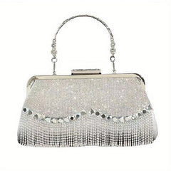 Glitter Rhinestone Handbag Satchel Bag for Party