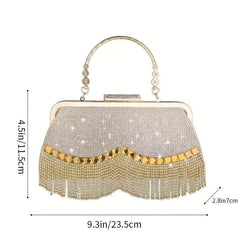 Glitter Rhinestone Handbag Satchel Bag for Party