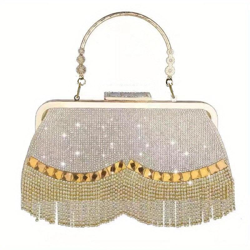 Glitter Rhinestone Handbag Satchel Bag for Party