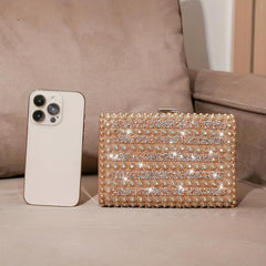 Rhinestone Decor Clutch Wallet Classic Evening Bag For Party