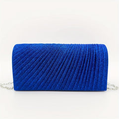Glitter Ruched Evening Bag Clutch Purse Women Wedding Prom Party