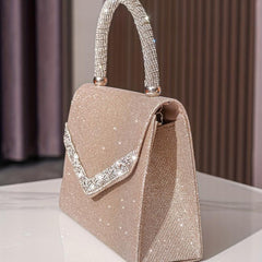 Rhinestone Glitter Satchel Evening Bag For Women