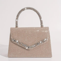 Rhinestone Glitter Satchel Evening Bag For Women