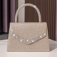 Rhinestone Glitter Satchel Evening Bag For Women