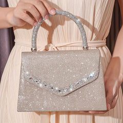 Rhinestone Glitter Satchel Evening Bag For Women