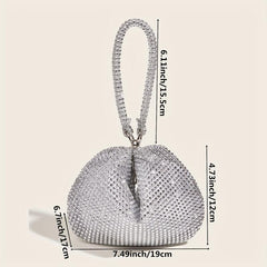 Glitter Evening Bag Rhinestone Clutch for Wedding Party